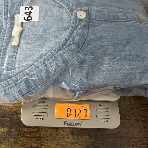 Eileen Fisher Chambray Shirt Dress Womens Medium Organic Cotton Button Up Casual - Picture 10 of 10